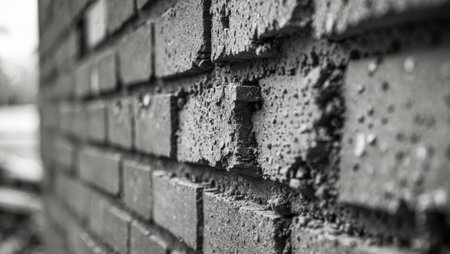 AI Generated. section brick wall recently cut renovationの素材