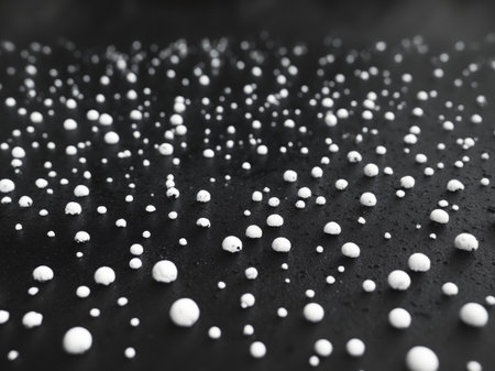 AI Generated. White random dots on black creating abstract grungeの素材