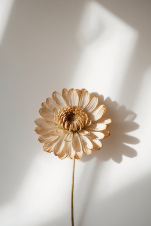 AI Generated. cutout of pressed dried chrysanthemum flowerの素材
