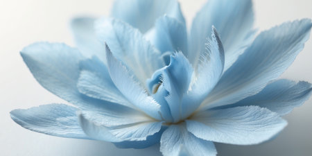 AI Generated. Closeup Pastel Blue Flower Petals Soft Bloom Macroの素材