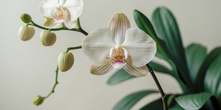 AI Generated. Elegant Orchid Flowers for Wedding Invitationsの素材