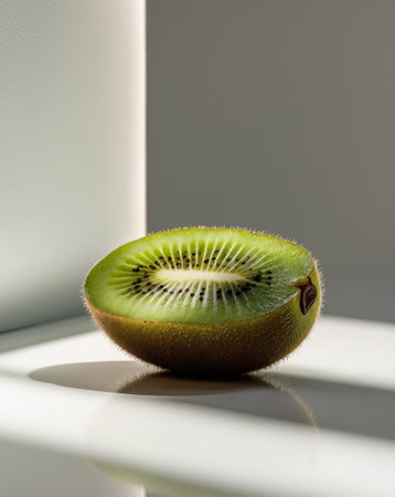 AI Generated. there is a kiwi fruit cut in half on a tableの素材
