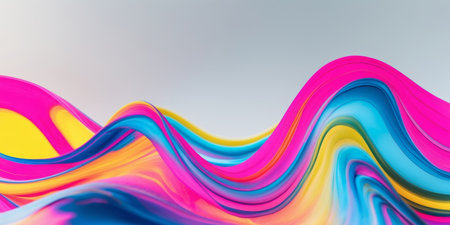 AI Generated. Abstract Colorful Fluid Wave Background Designの素材