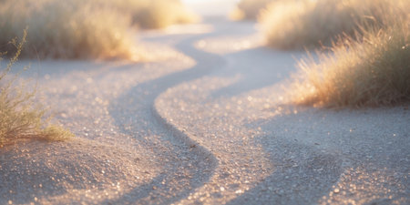 AI Generated. Calming Gravel Path with Natural Lightingの素材