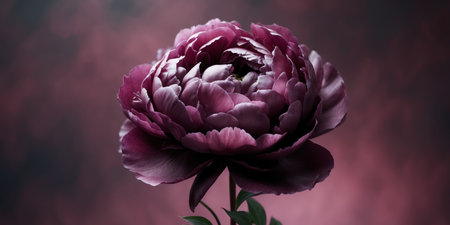AI Generated. Close up on dark pink peonies backgroundの素材