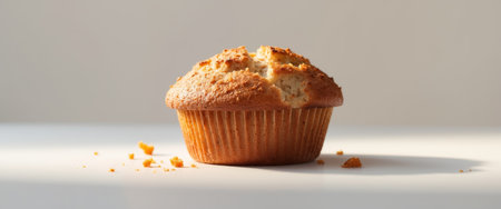 AI Generated. deliciously golden muffin with bite marksの素材