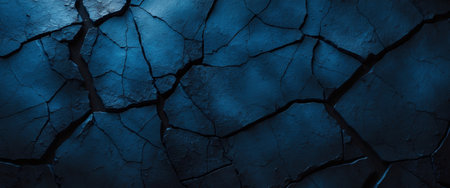 AI Generated. Abstract dark blue cracked texture backgroundの素材