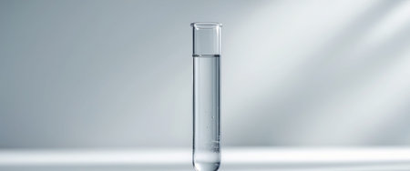 AI Generated. Laboratory Test Tube Filled with Pure Waterの素材