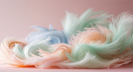 AI Generated. Colorful mixed pastel creams on pink backgroundの素材