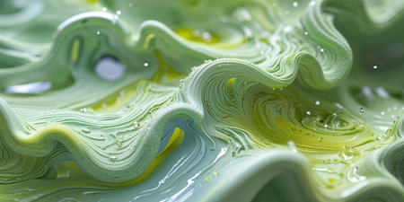 AI Generated. Abstract close up of a textured and organic light green surfaceの素材