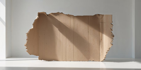 AI Generated. Torn Cardboard Piece Texture Background Imageの素材