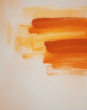 AI Generated. Brush stroke textured in warm burnt orangeの素材