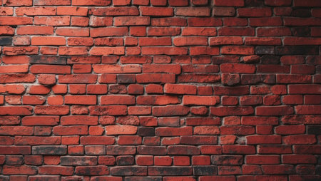 AI Generated. Rustic Red and Brown Brick Wall Texture Backgroundの素材