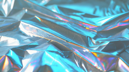 AI Generated. Abstract Light Reflection on Holographic Foilの素材