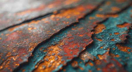 AI Generated. Abstract Rusty Metal Texture With Eroded Surfaceの素材