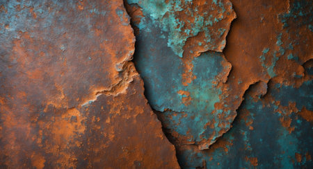AI Generated. Abstract Rusty Metal Texture With Eroded Surfaceの素材
