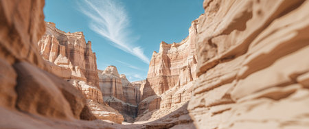 AI Generated. Emphasizing enduring nature of canyon walls it highlights their ability to stand witness to passage of timeの素材