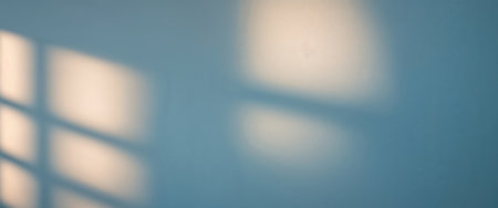 AI Generated. Soft Blue Textured Wallpaper with Natural Light Effectsの素材