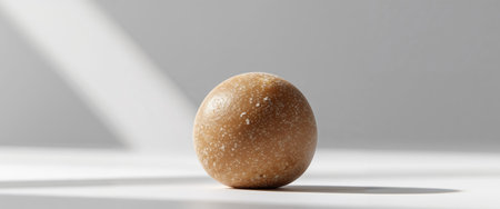 AI Generated. Sweet Peanut Butter Ball Snack Food Closeup Studio Shotの素材