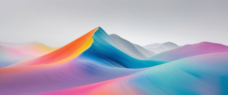 AI Generated. Abstract Landscape Series Showing Diverse Color Palettesの素材