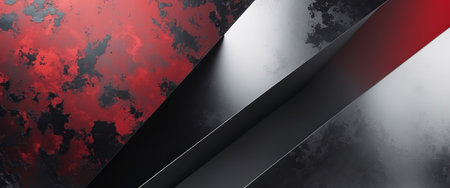 AI Generated. abstract metallic red black background with contrastの素材