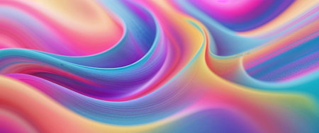 AI Generated. Colorful Abstract Swirls Creating a Smooth Background Designの素材
