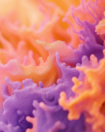 AI Generated. Orange Purple Textured Abstract Backgroundの素材
