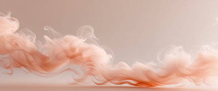 AI Generated. Soft and warm peach smoke background for creative design and aesthetic projectsの素材
