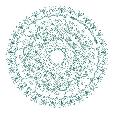 Mandala. Round Ornament Pattern. Vintage decorative elements. Hand drawn background. Islam, Arabic, Indian motifs.のイラスト素材