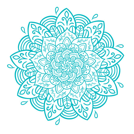 Mandala. Round Ornament Pattern. Vintage decorative elements. Hand drawn background. Islam, Arabic, Indian motifs.のイラスト素材