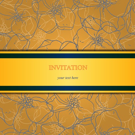 Floral and ornamental background. Layered vector.のイラスト素材