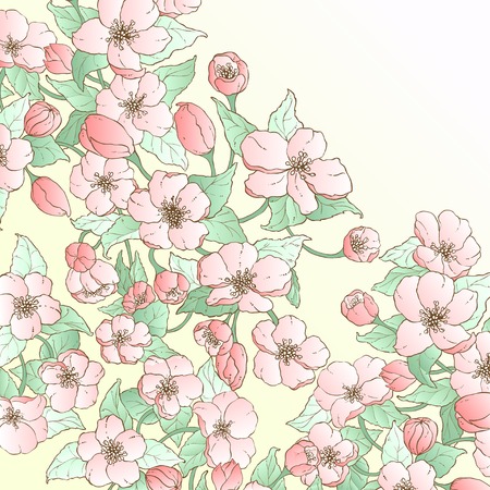 Floral card with place for your textのイラスト素材