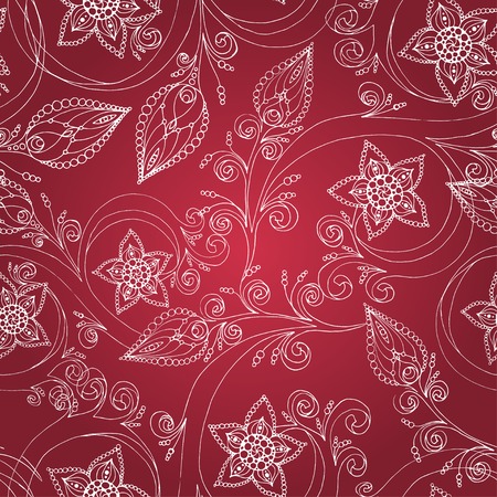 Ornamental seamless floral pattern cucumbers のイラスト素材
