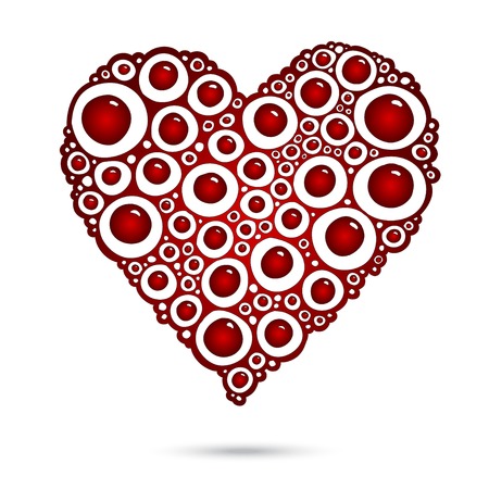 Unique stylish hand-drawn abstract heartのイラスト素材