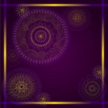 Vector abstract floral decorative background. Template frame design for card with place for your text.のイラスト素材