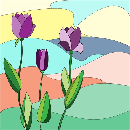 Floral background.のイラスト素材