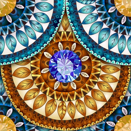 Seamless geometric pattern in "fish scale" design. Circle elements texture. Vector art.のイラスト素材