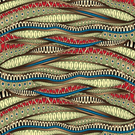 Vintage decorative waves background.のイラスト素材