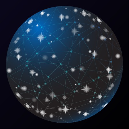 Abstract Background digital connections with glowing linesのイラスト素材