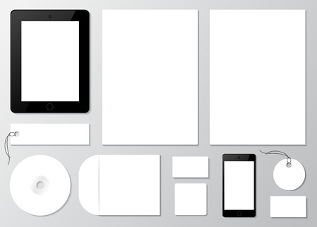 Empty set mockup of corporate identity elements.のイラスト素材