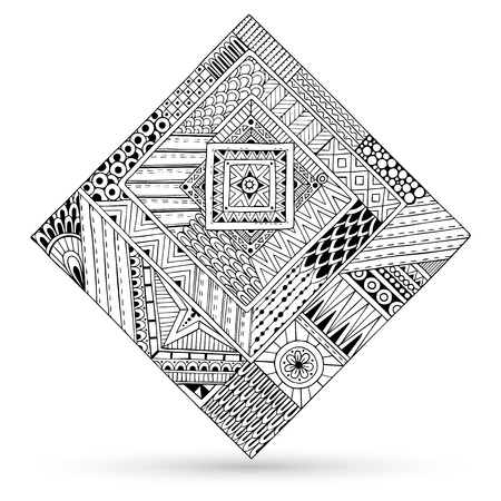 Abstract striped geometric tribal pattern.のイラスト素材