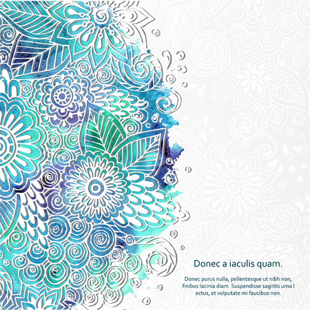Doodle 3D White Paper Pattern With Circle Shape.のイラスト素材