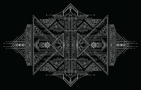 Trend outline geometric pattern white and black background with lines, triangles, dots and cubes. Technical can be used in web design and asのイラスト素材