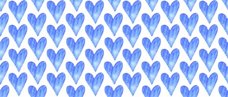Backgrounds, textures, frames, seamless patterns of red pink blue black watercolor hearts. Hand drawn. Love romance theme for birthday, Valentine's day, greeting card, wedding, wrapping paper, print.の写真素材