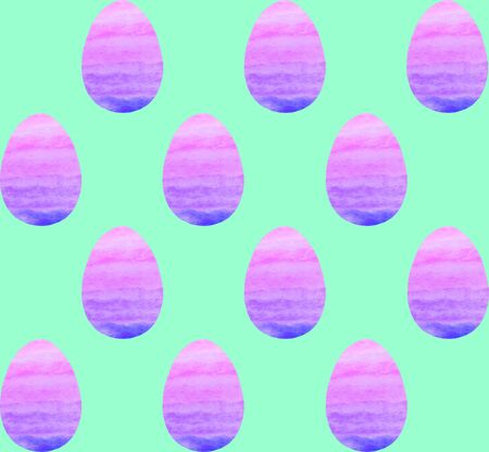 Seamless pattern, backgrounds, textures of colored abstract Easter eggs. Watercolor decorative drawing.の写真素材