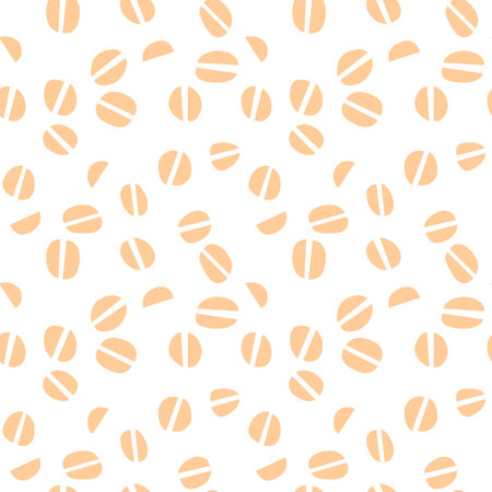Seamless pattern with coffee beans. Vector illustration background for cafe, bistro, restaurant,...