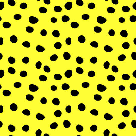Background polka dot. Seamless pattern. Random dots, circles, animal skin. Design for fabric, wallpaper. Irregular random abstract vector texture. Repeating graphic backdrop.のイラスト素材