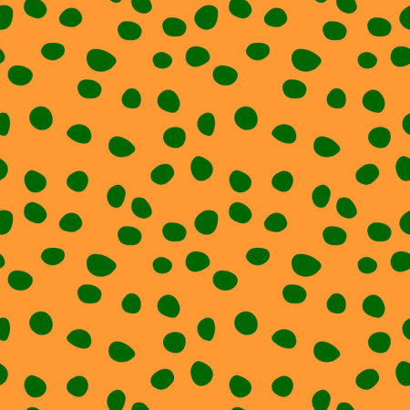 Background polka dot. Seamless pattern. Random dots, circles, animal skin. Design for fabric, wallpaper. Irregular random abstract vector texture. Repeating graphic backdrop.のイラスト素材