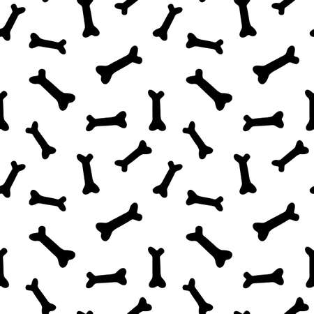 Seamless pattern with bones. Background and texture in flat style. For fabric, packaging, wrapping paper, pet shop.のイラスト素材