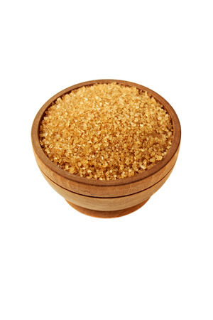 Brown sugar isolated  on white backgroundの写真素材